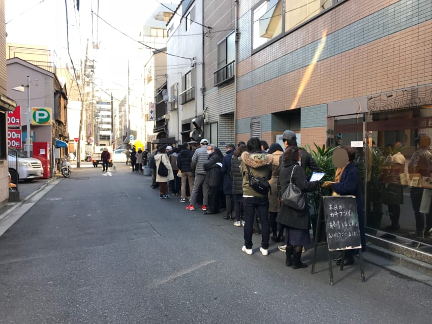 行列最後尾