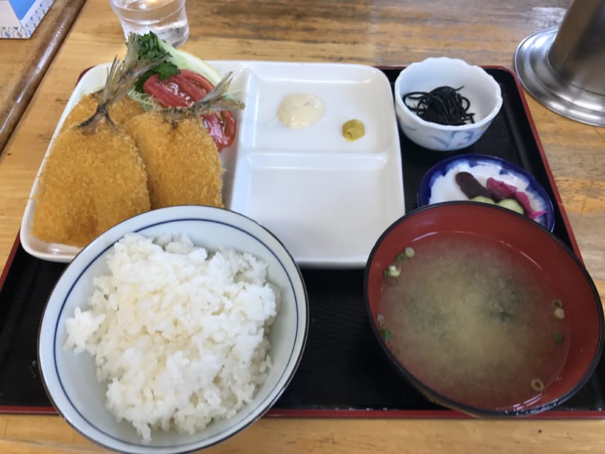 アジフライ定食