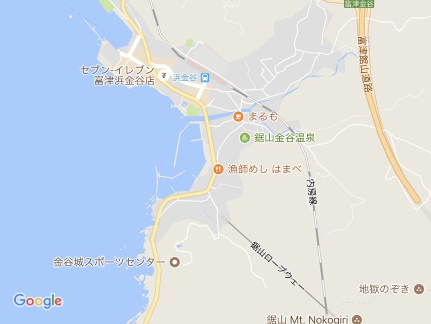 金谷の地図
