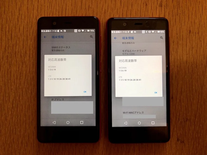 交換機(右)は新しい製品だが、Band1に対応している。